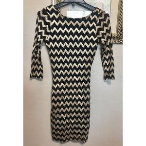 Black/gold dress